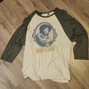 Waylon 3/4 Sleeve Raglan Shirt - Green and Cream..2xL